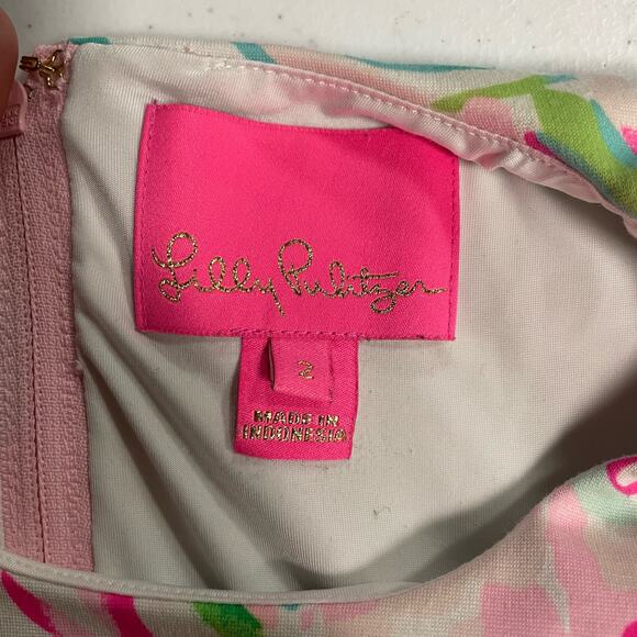 Lilly Pulitzer Mila Knit Sleeveless Shift Dress Size 2 - Picture 4 of 6